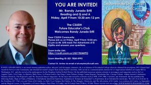 Invitation - April 9. Discussion with author Randy Jurado Ertll